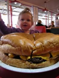 This burger weighs five pounds